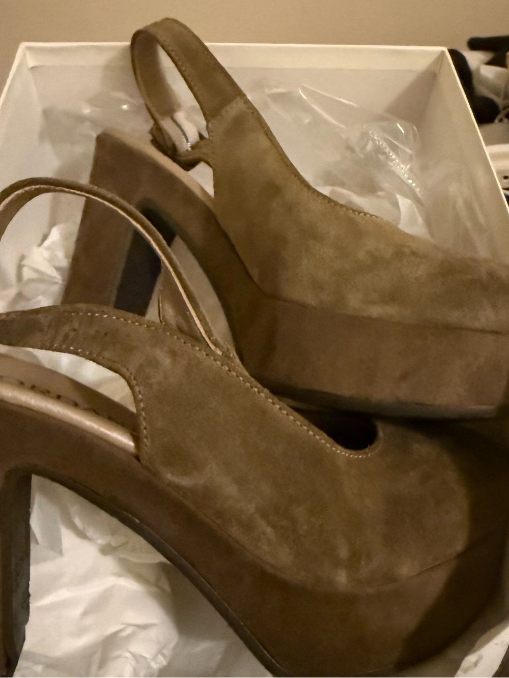 Cordani Torrie Italian Suede Slingback Platform Heels EU 36 US 6 NIB - Picture 9 of 10